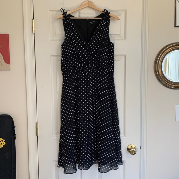 George Dresses & Skirts - Black and white, super cute polka dot dress.